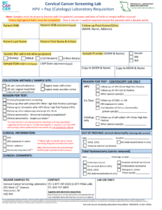 BC Pap Smear Requsition 2024 The Oscar Galaxy   Cervical Cancer Screening Lab Requisition Jan 2024 232x300 