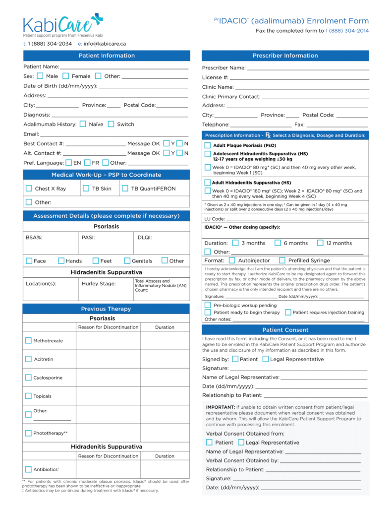 Idacio Adalimumab Derm Kabicare Psp Enrolment Form 2023 The Oscar Galaxy 7921