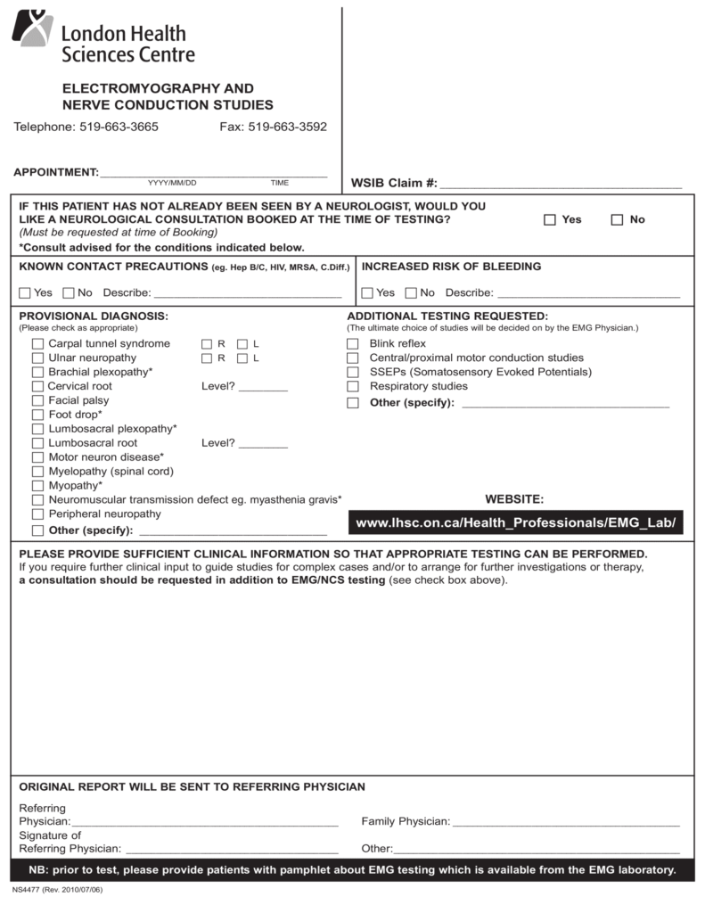 LHSC EMG NCS Referral eForm – The Oscar Galaxy