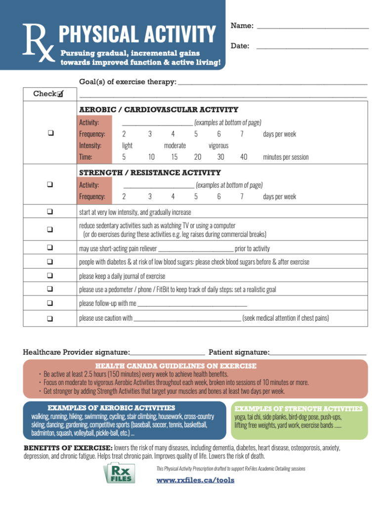Rx Physical Activity eFORM – The Oscar Galaxy