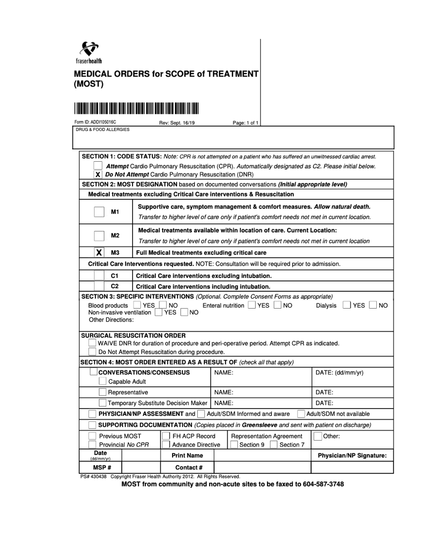 Fha Medical Orders For Scope Of Treatment Most Eform The Oscar Galaxy 1647