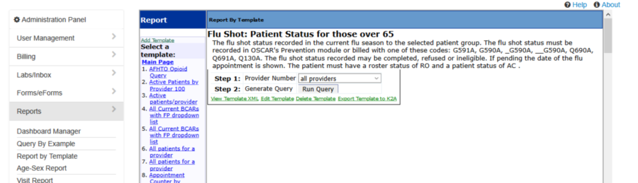 Flu shot RBT to show who has had it and who is pending
